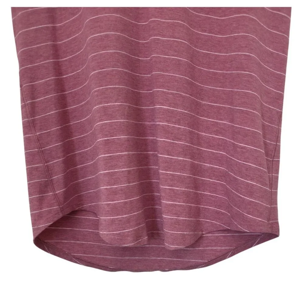 Lululemon Love V-Neck Curved Hem Athleisure Pima Cotton Short Sleeve Tee Shirt 6 - Picture 6 of 9